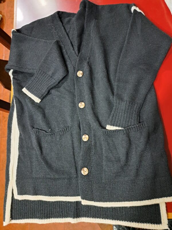 Saco Cardigan con Botones y Bolsillos